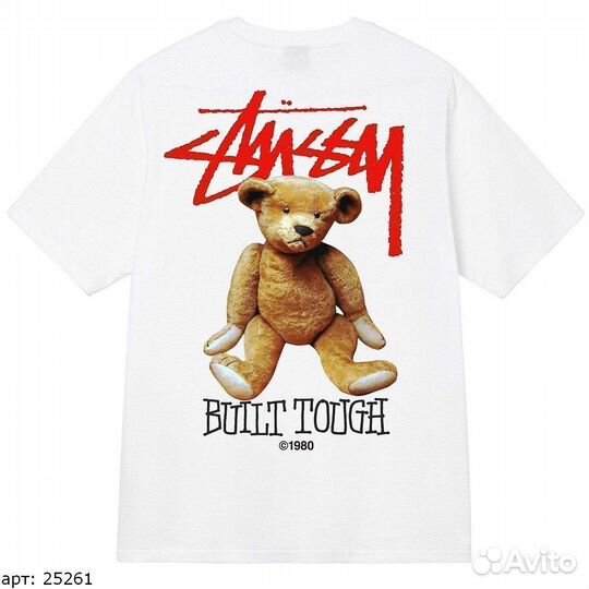 Футболка Stussy sad bear белая