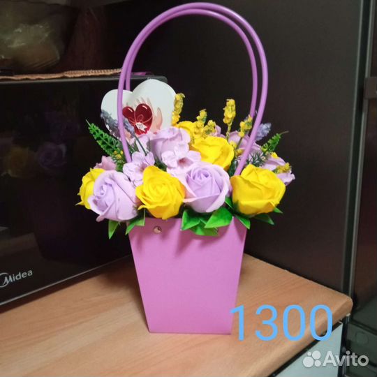 Букет цветов из мыла