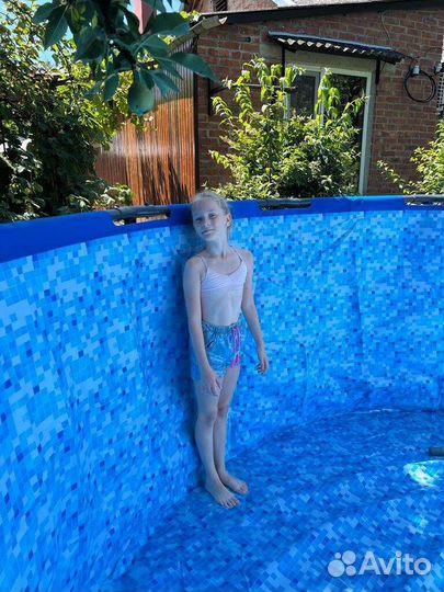 Бассейн 366*133 с лестницей и фильтр-насосом