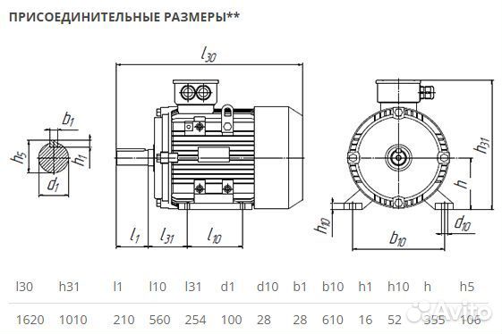 Электродвигатель аир 355М6 (200кВт-1000об) новый