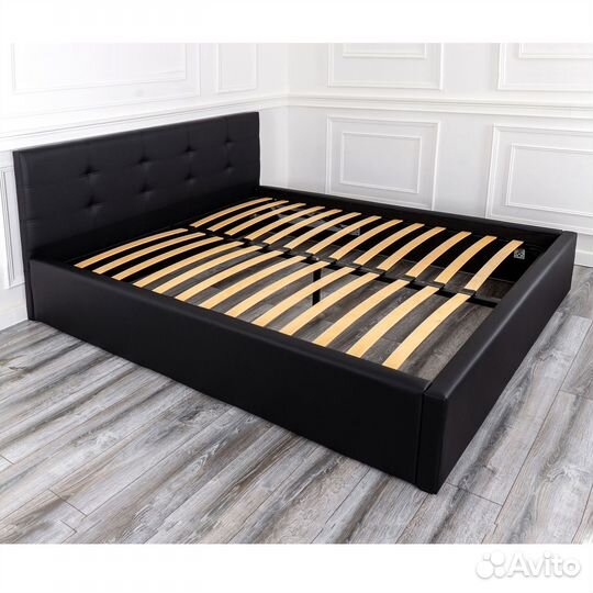 Кровать 160х200 черная Роза