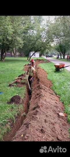 Землекопы копка траншей