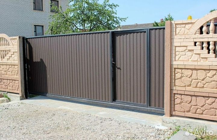 Откатные ворота с установкой