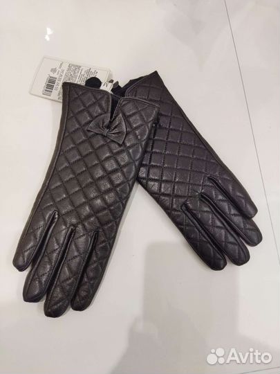 Перчатки женские кожаные новые