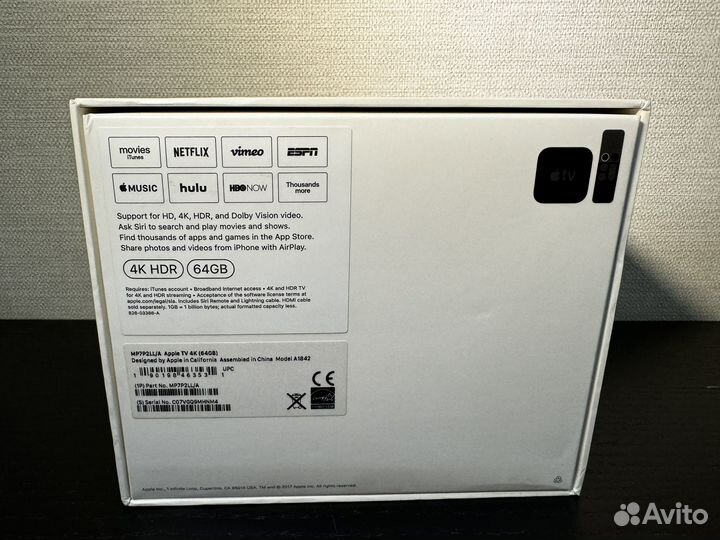Apple TV 4K HDR Dolby Vision 64GB(полный комплект)