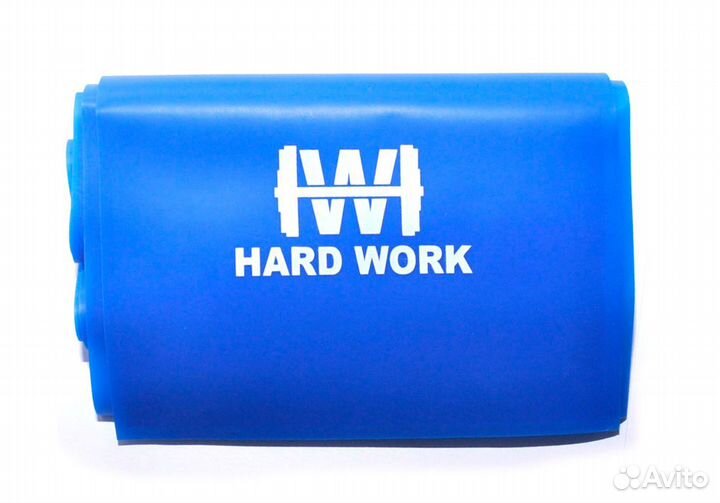 Эспандер латексная лента hard work, синий, 1500 см