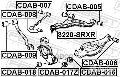 Сайленблок задней цапфы cdab017Z Febest