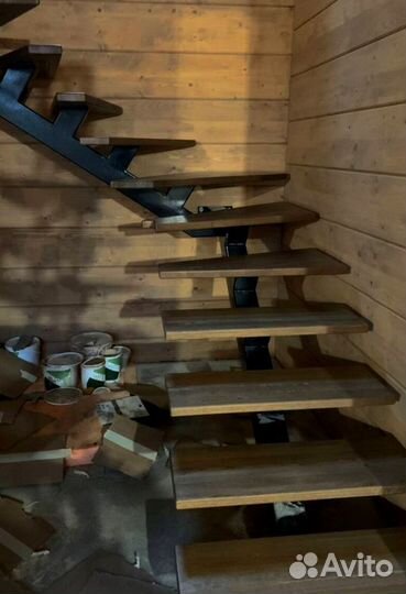 Обшивка ступеней Ясенем