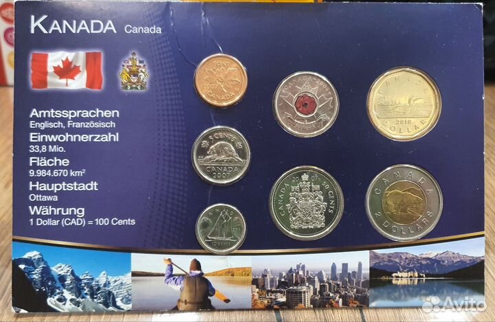 Набор монет Канады разных годов и номинала