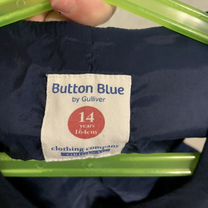 Класический синий жилет для мльчика Button blue