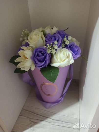 Букет из мыльных роз