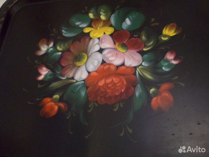 Поднос Жостово ручная роспись, СССР