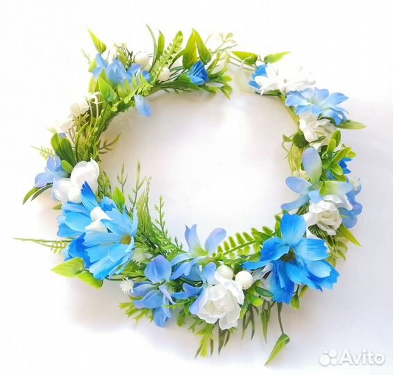 Венок на голову из искусственных цветов