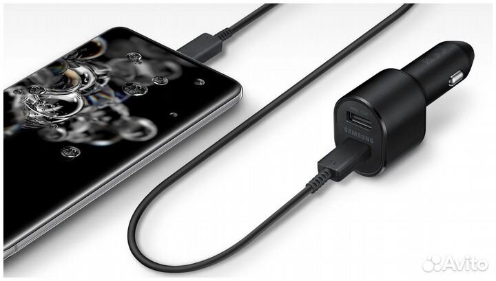 Автомобильная зарядка Samsung 45W с кабелем