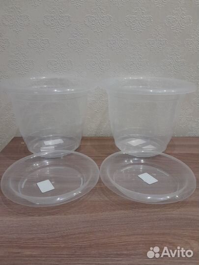 Прозрачный горшок (новый) 2л