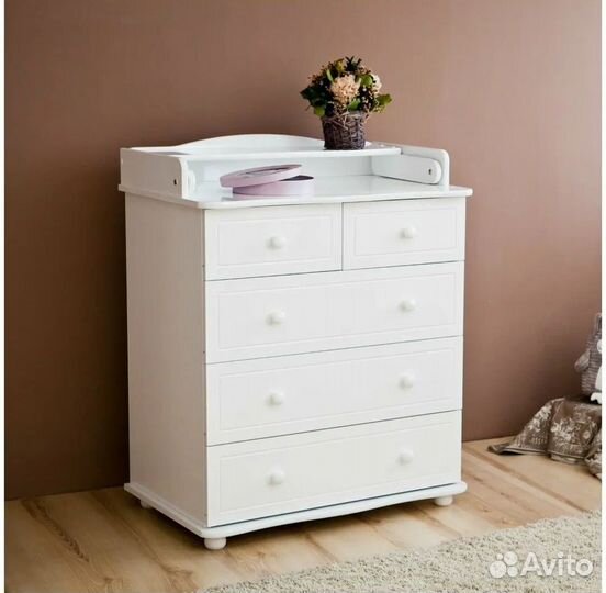 Пеленальный комод белый