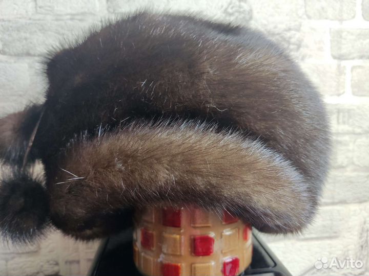 Шапка норковая р. 57 новая