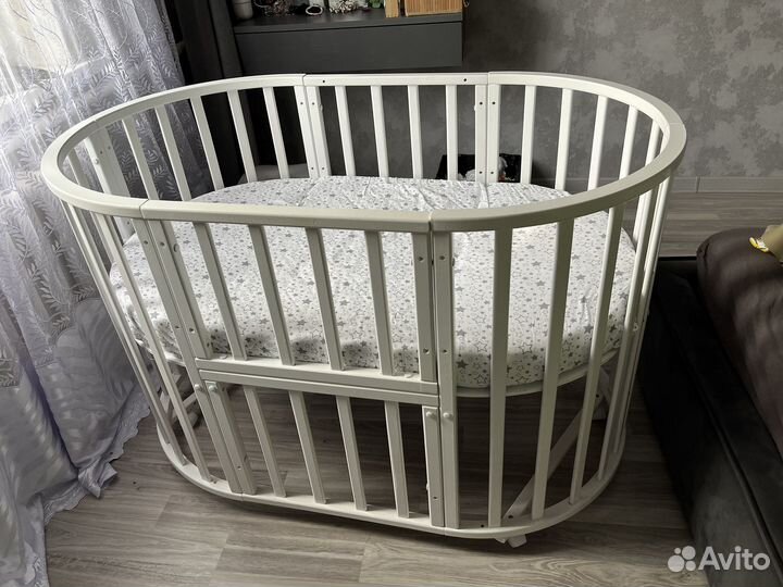 Детская кровать трансформер круглая