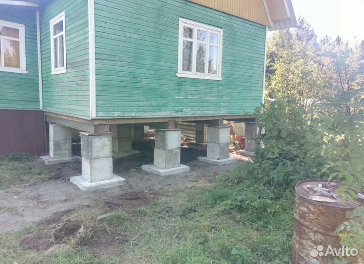 Подъем Дома, Замена Фундамента, Венцов, Отмостки