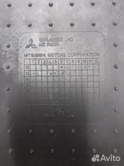 Ковры салонные-оригинал- и багажника(митсубиси-аут