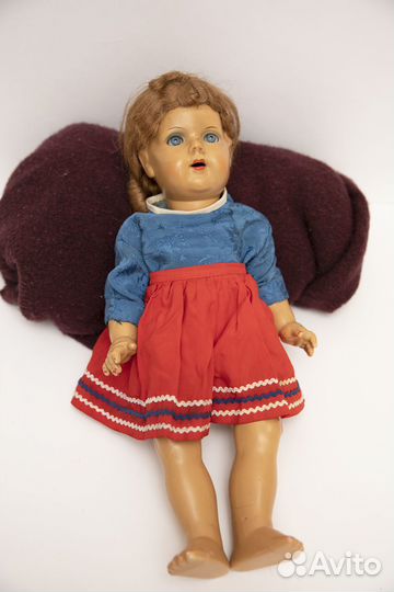 Старинная кукла паричковая