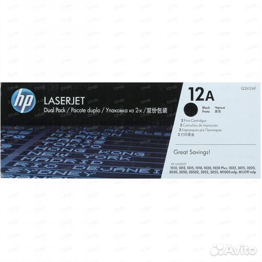Картридж лазерный HP 12A (Q2612AF) черный