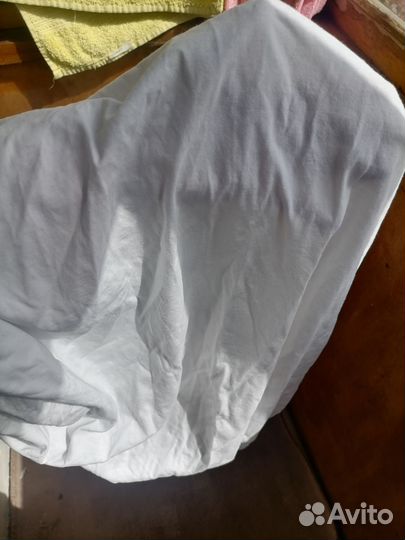 Простынь на резинке для круглой детской кроватки