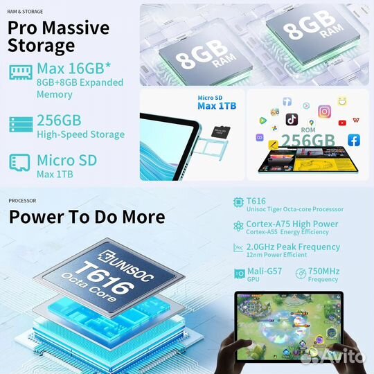 Планшет Teclast M50 Pro 8/256Gb LTE 4G новый