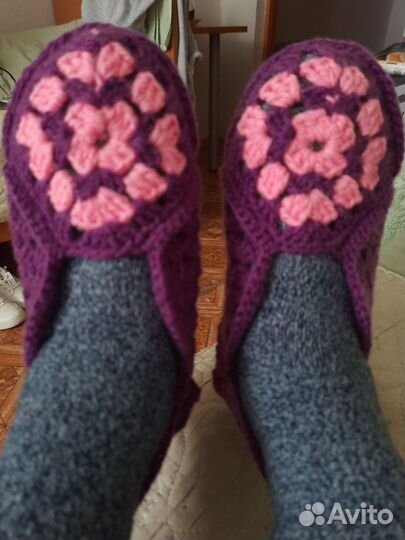 Мочалка ручной работы,следки вязаные