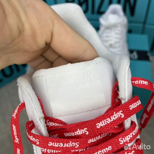 Nike Air Force 1 Supreme white Оригинал