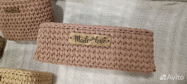 Набор корзин из трикотажной пряжи