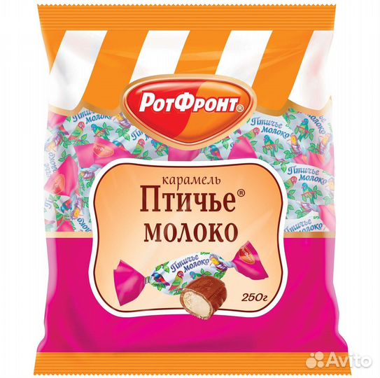 Конфеты карамель птичье молоко 250г