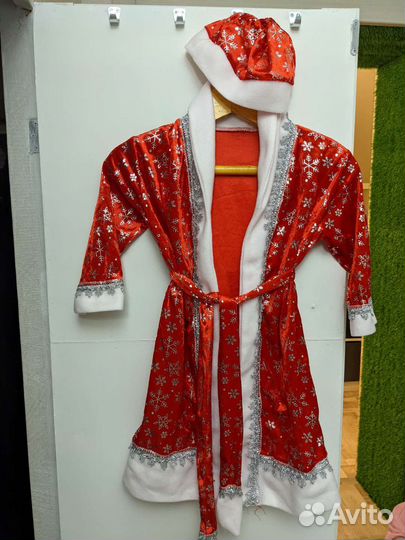 Костюм деда мороза детский.Прокат.Костюм Новый Год