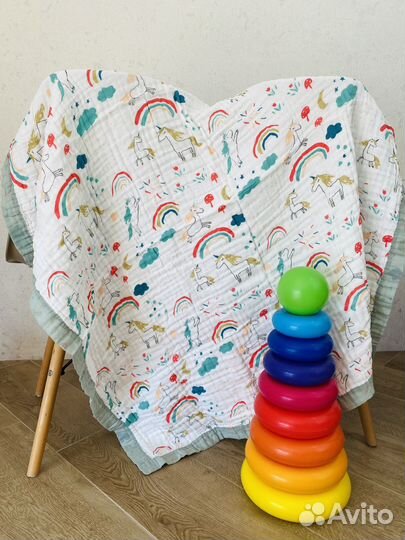 Муслиновое одеяло плед детские