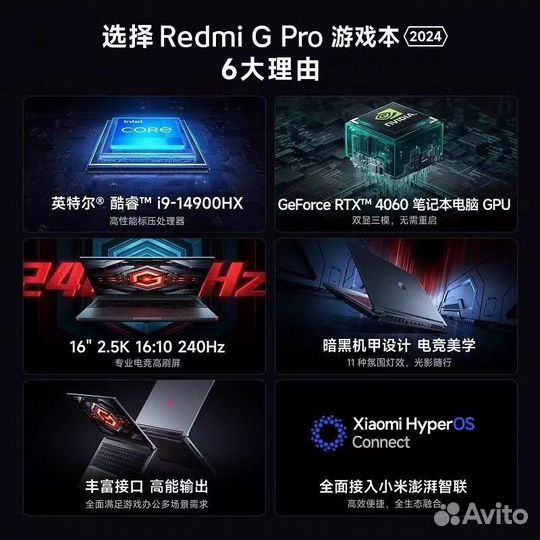 Ноутбук xiaomi Redmibook G PRO 14900HX RTX4060