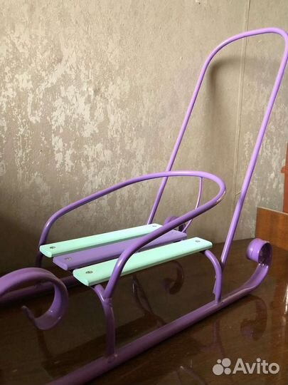 Санки для кукол baby born с толкателем