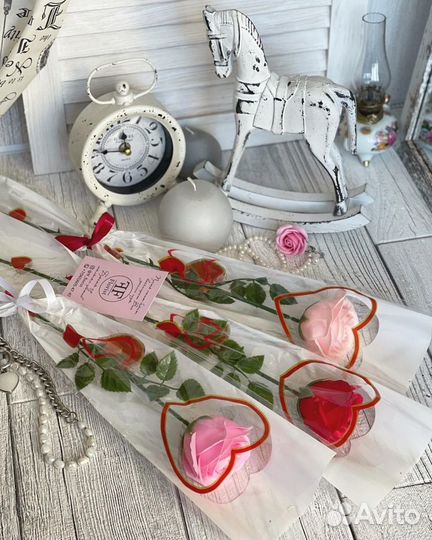 Розы из мыла