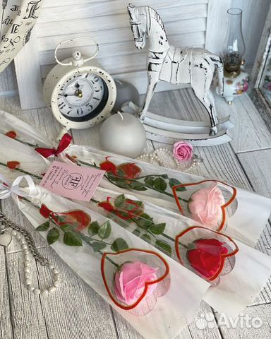 Розы из мыла