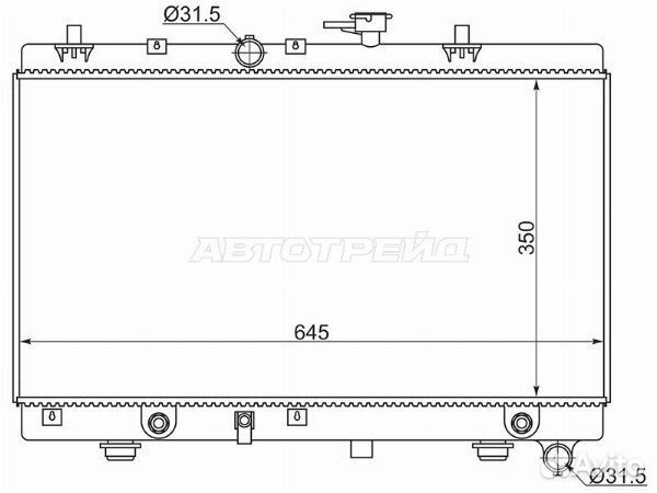 Радиатор KIA RIO 00, KIA RIO 00-05