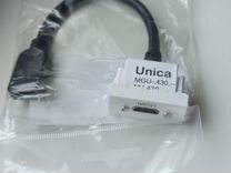 Розетка hdmi тип a 078778 mosaic 1 модуль со шнуром 15 см белая legrand