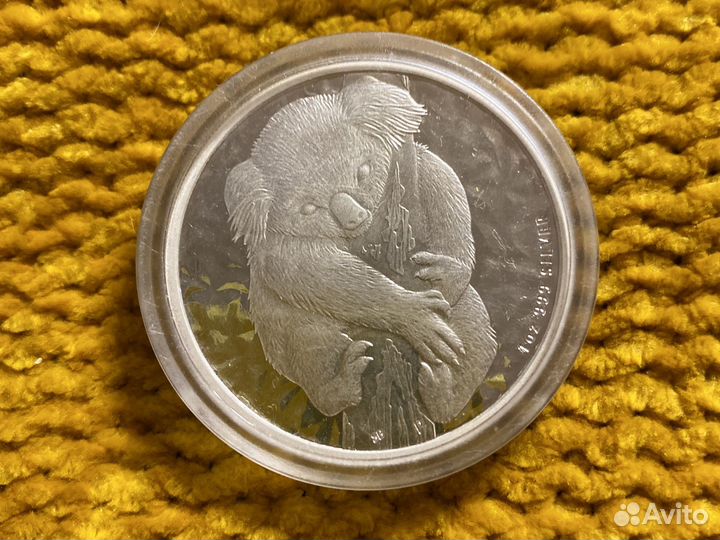 Австралия 1 доллар 2007 Коала Серебро
