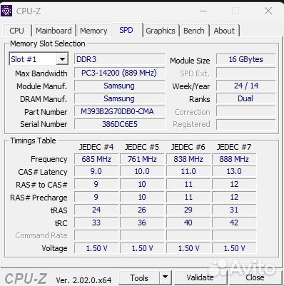 Kllisre DDR3 Samsung 32GB (2x16GB) REG ECC 1866MHz