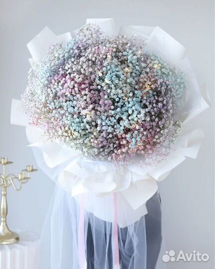 Букеты Гипсофилы (разные цвета)