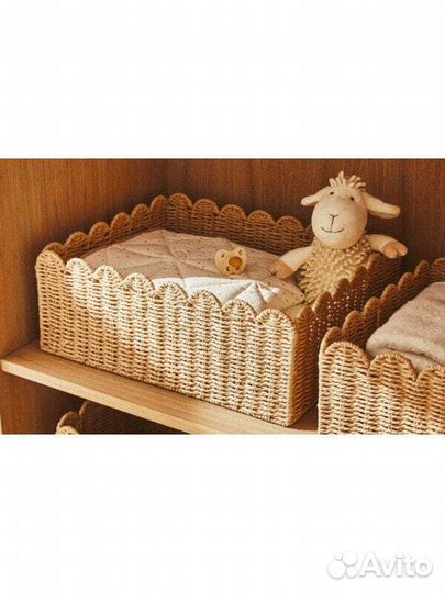 Хранение игрушек Large scalloped basket#3977