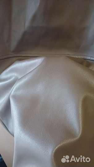 Кожаная юбка с запахом