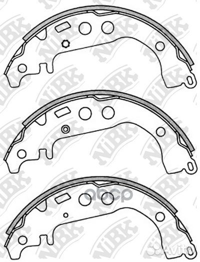 Колодки тормозные барабанные зад FN2342 NiBK