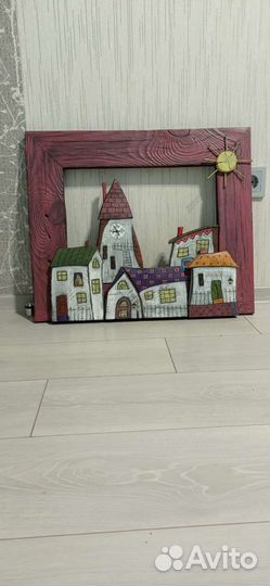 Картина панно из дерева