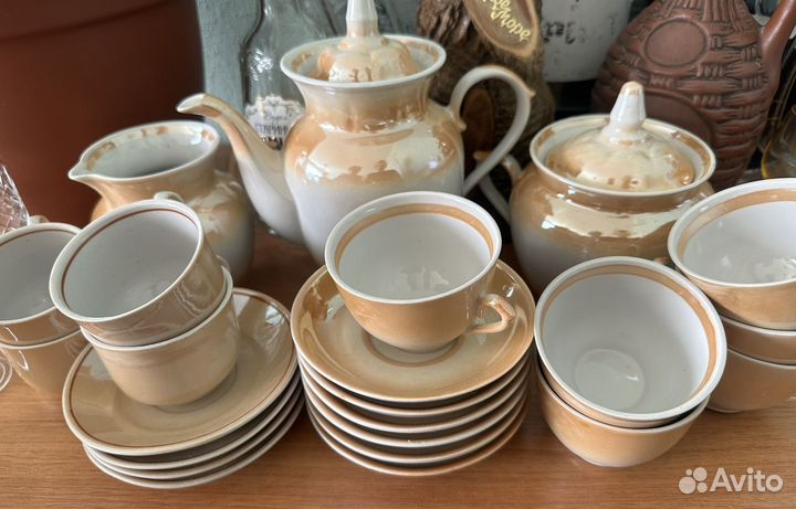 Кофейный сервиз СССР перламутровый