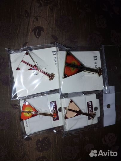 Брошки - балалайки, 4 и 5 см