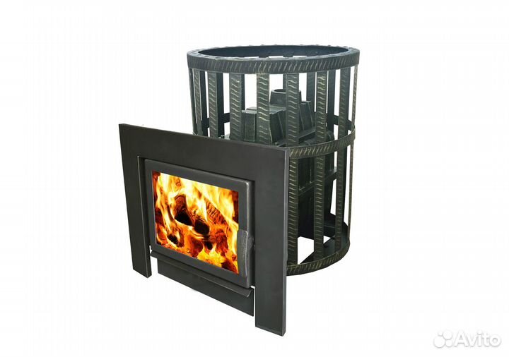 Чугунные печи для бани Воевода Березка